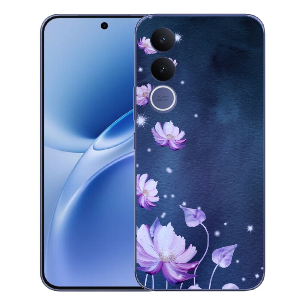 Gélový kryt mmCase na Vivo V70 FE - padajúce kvety