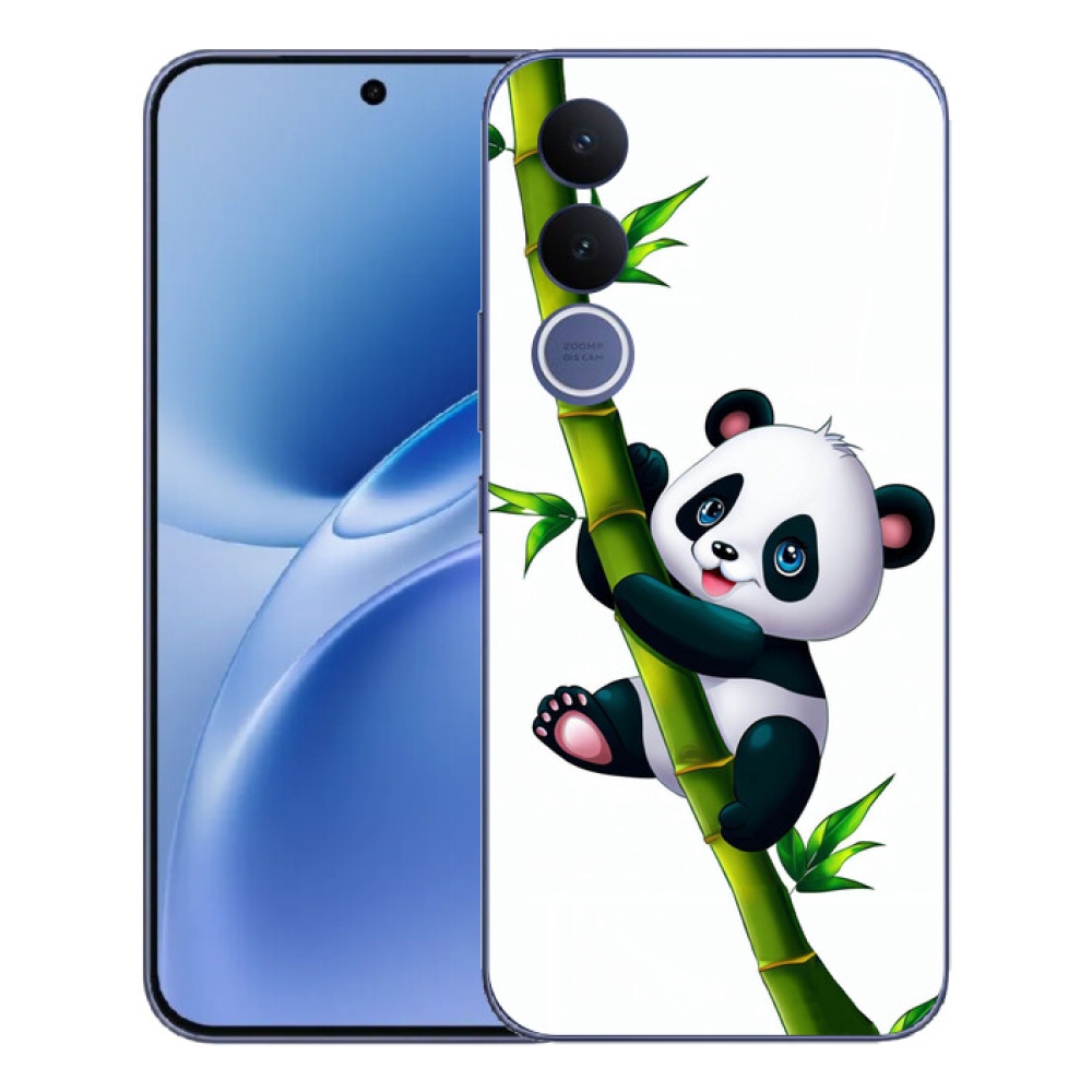 Gélový kryt mmCase na Vivo V70 FE - panda na bambuse