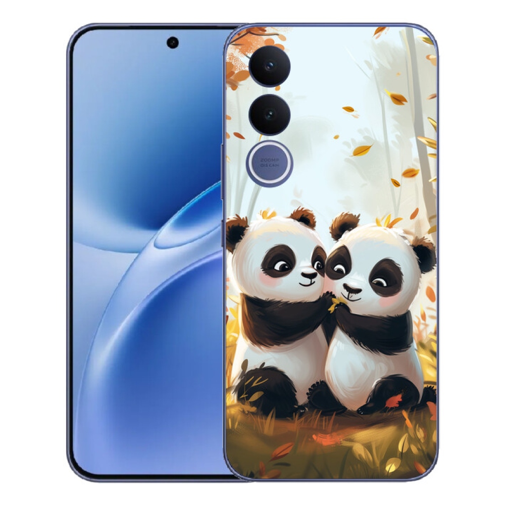Gélový kryt mmCase na Vivo V70 FE - pandy