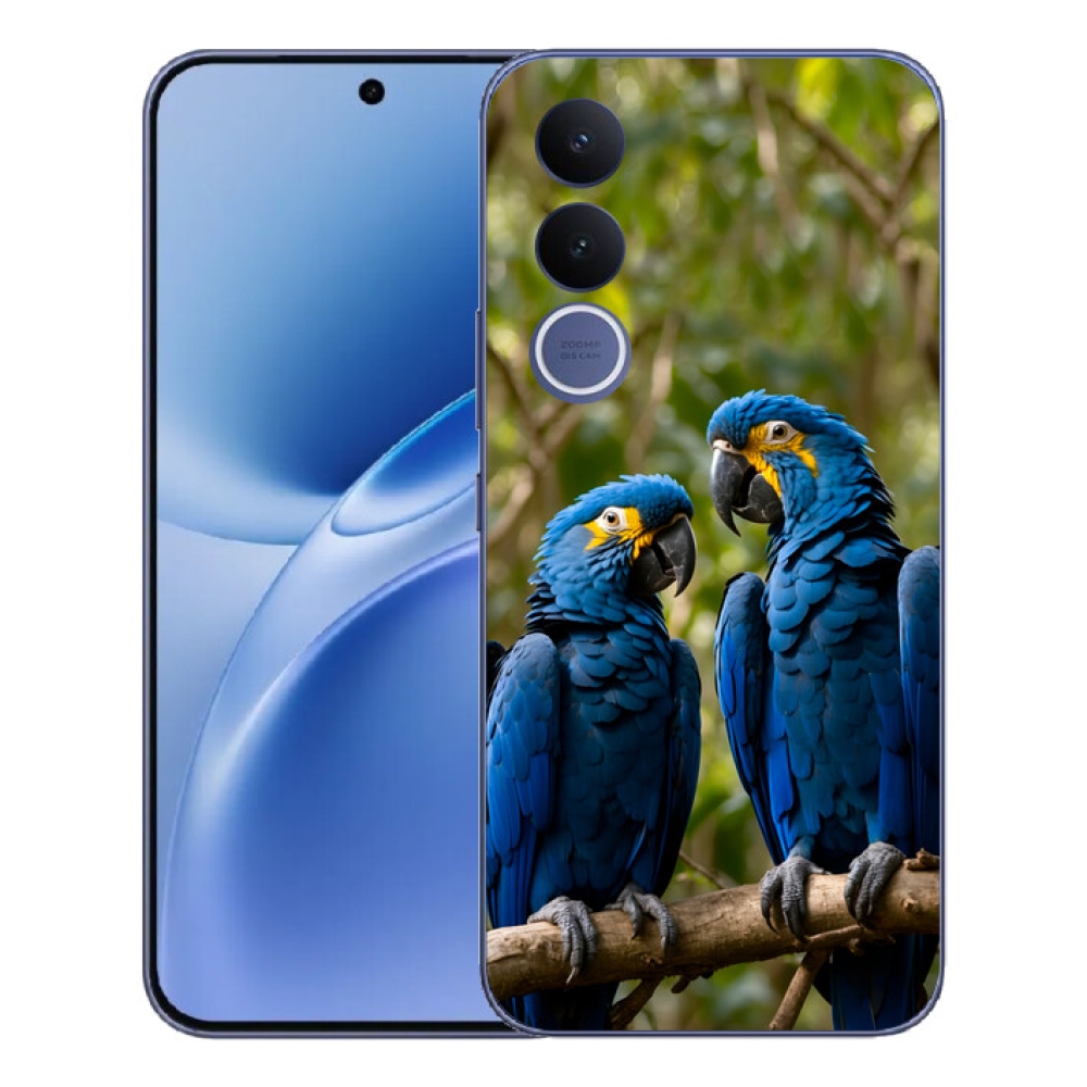 Gélový kryt mmCase na Vivo V70 FE - papagájové duo