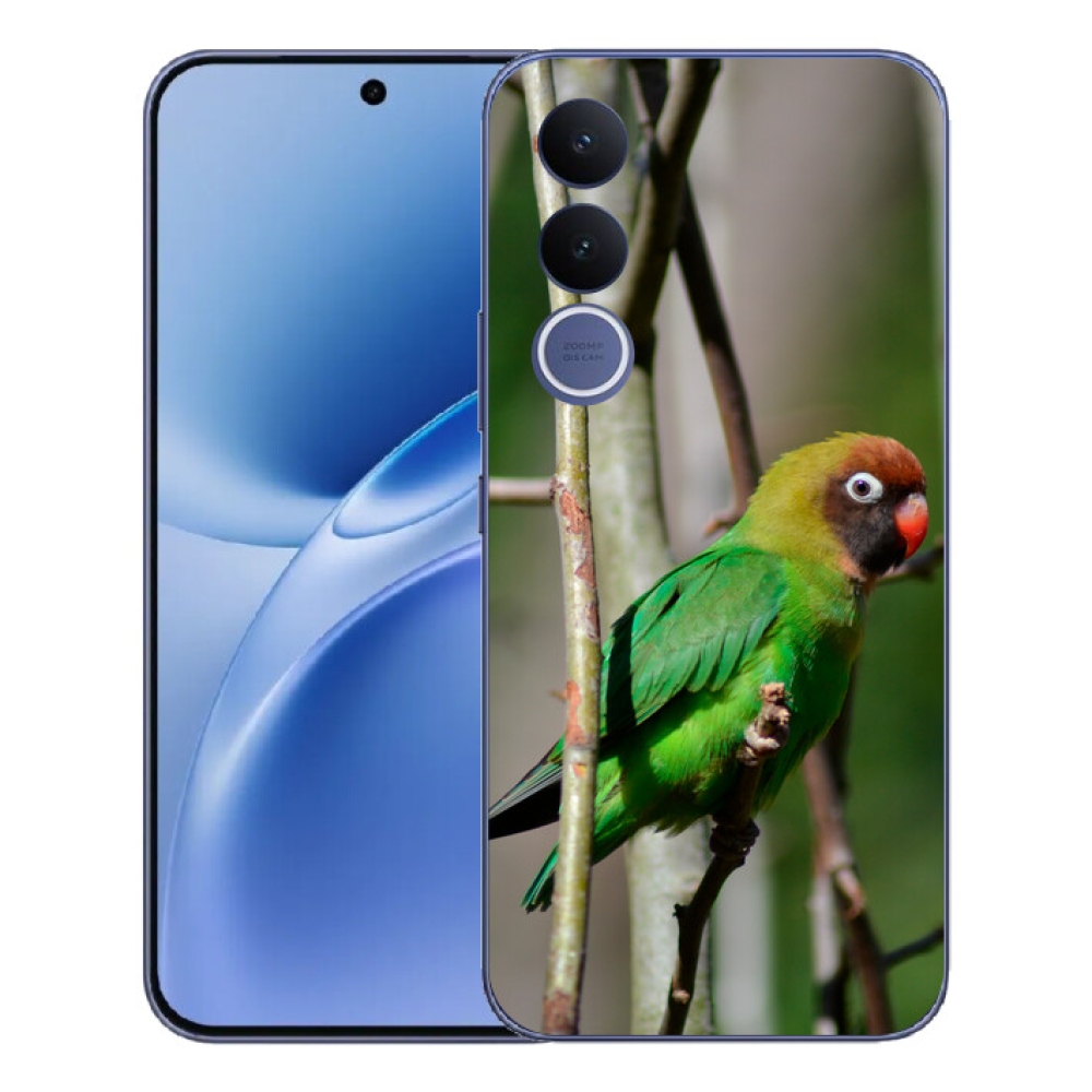Gélový kryt mmCase na Vivo V70 FE - papagáj agapornis
