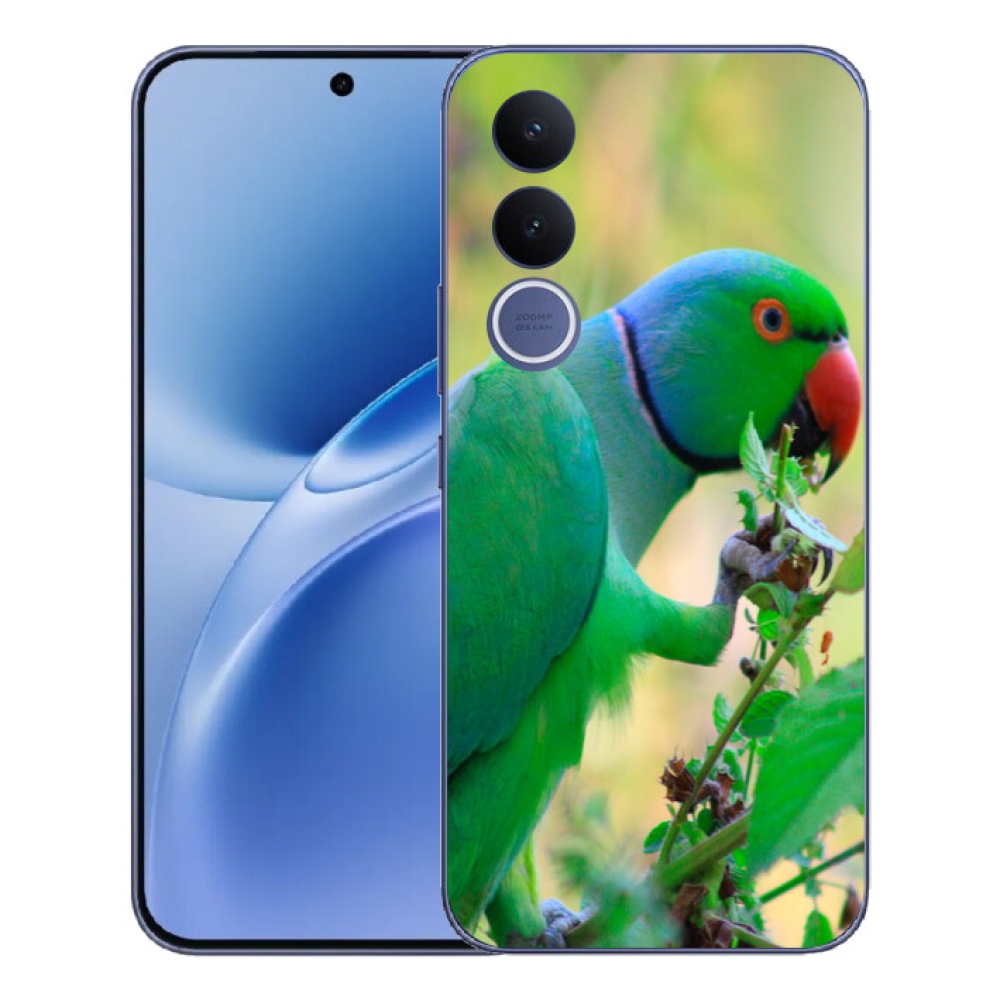 Gélový kryt mmCase na Vivo V70 FE - papagáj Alexandr