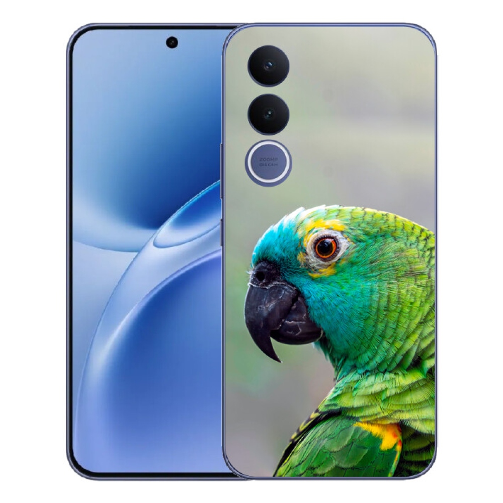 Gélový kryt mmCase na Vivo V70 FE - papagáj amazoňan