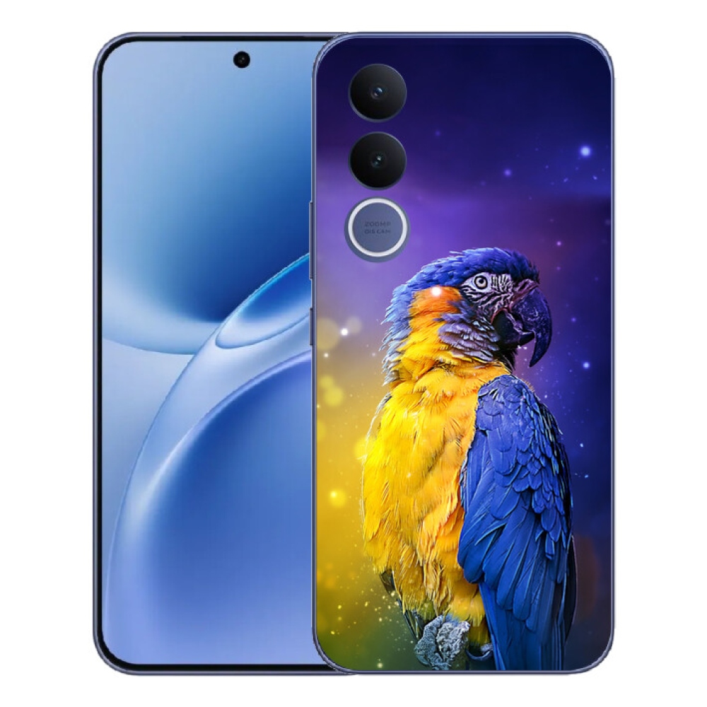 Gélový kryt mmCase na Vivo V70 FE - papagáj ara 1