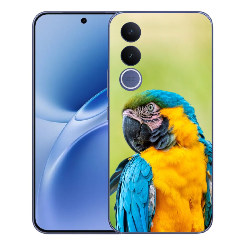 Gélový kryt mmCase na Vivo V70 FE - papagáj ara 2