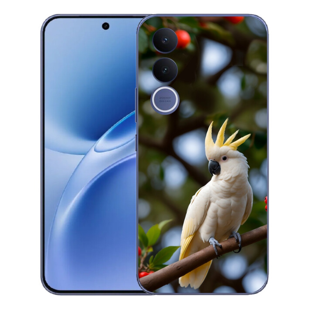 Gélový kryt mmCase na Vivo V70 FE - papagáj kakadu 3