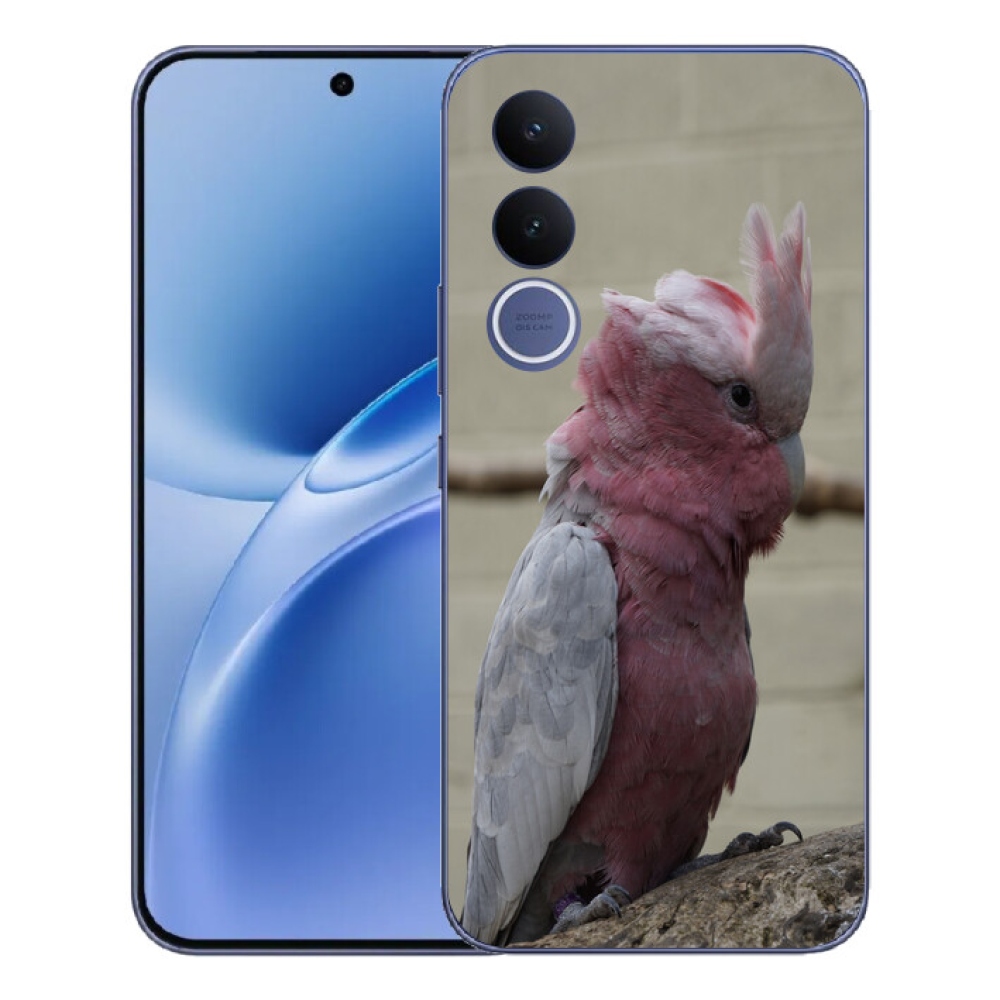 Gélový kryt mmCase na Vivo V70 FE - papagáj kakadu ružový