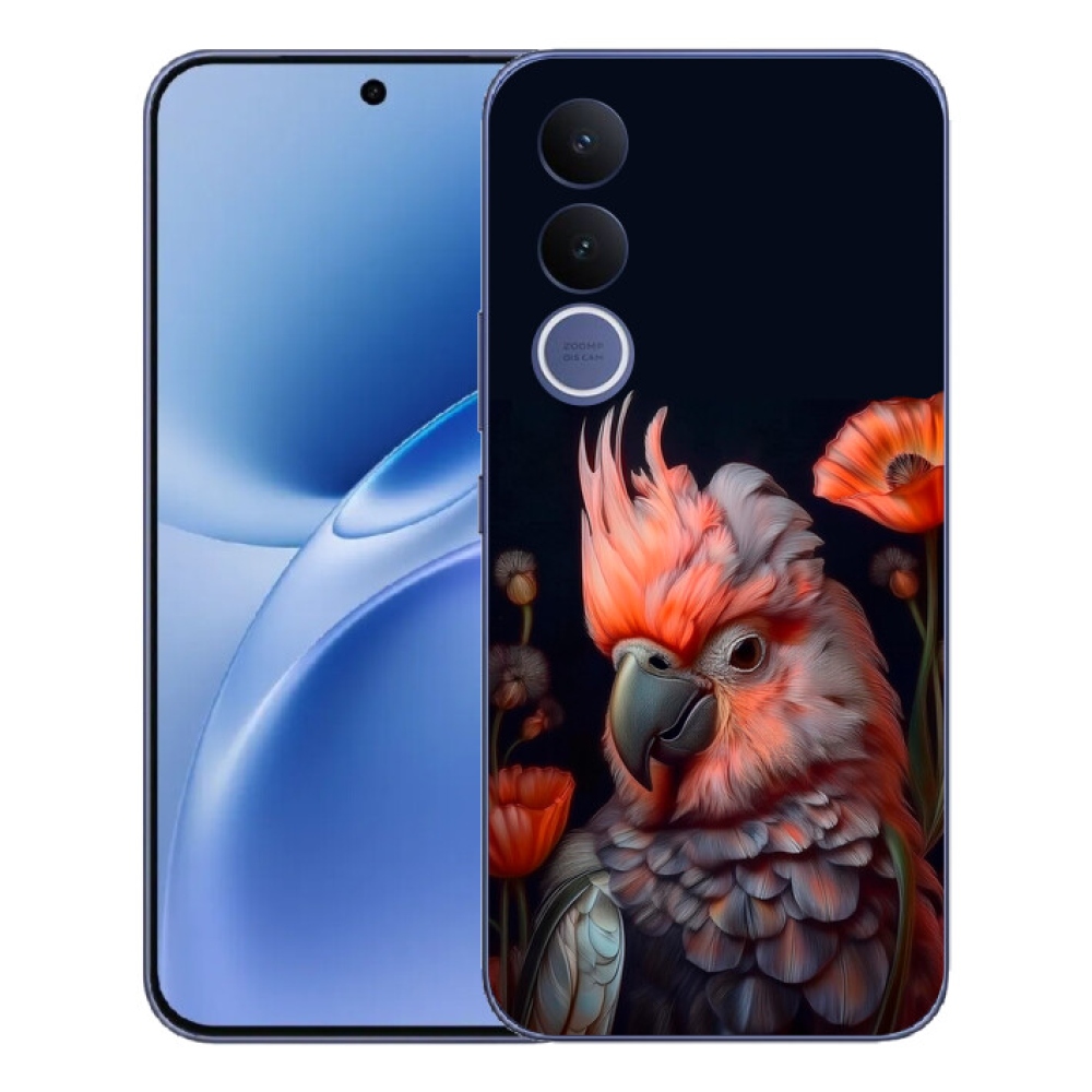 Gélový kryt mmCase na Vivo V70 FE - papagáj kakadu vo farbách
