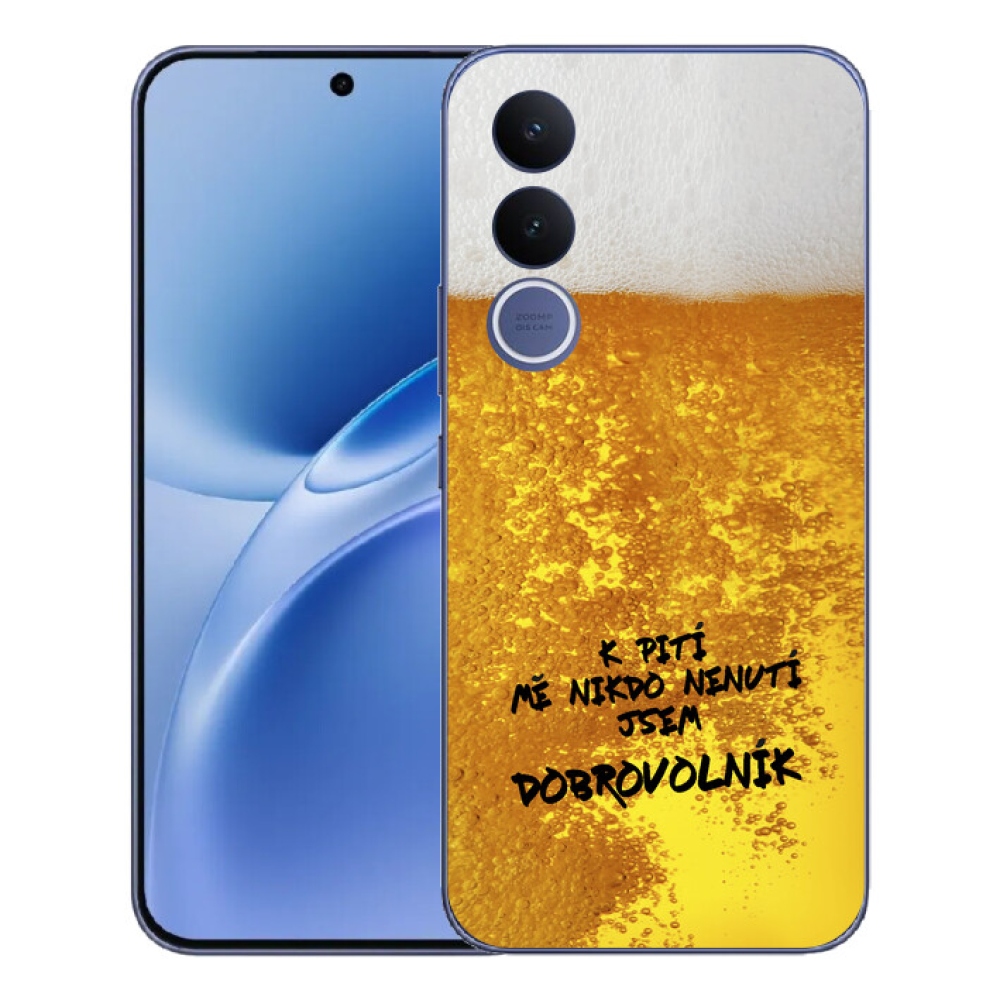 Gélový kryt mmCase na Vivo V70 FE - pivný motív 4