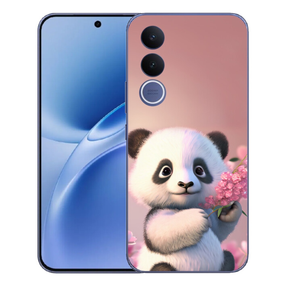 Gélový kryt mmCase na Vivo V70 FE - roztomilá panda