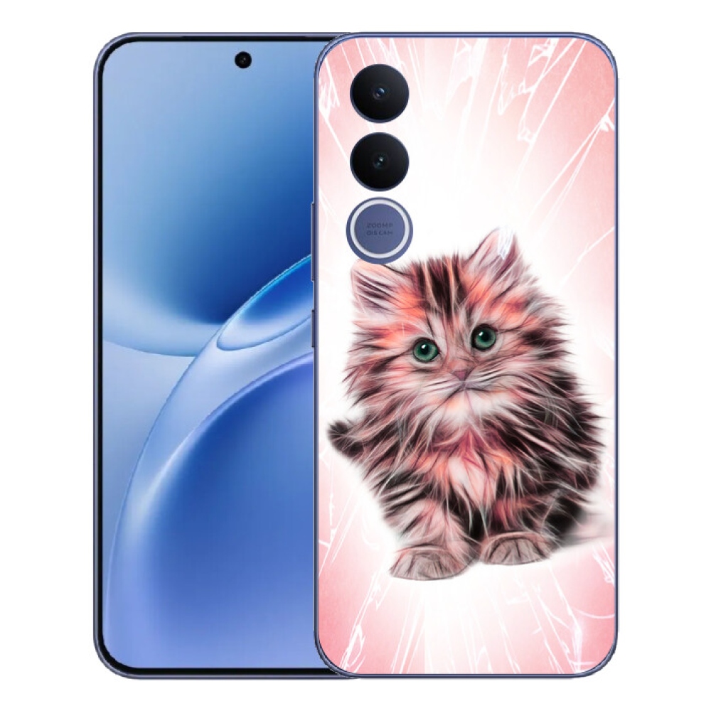 Gélový kryt mmCase na Vivo V70 FE - roztomilé mačiatko