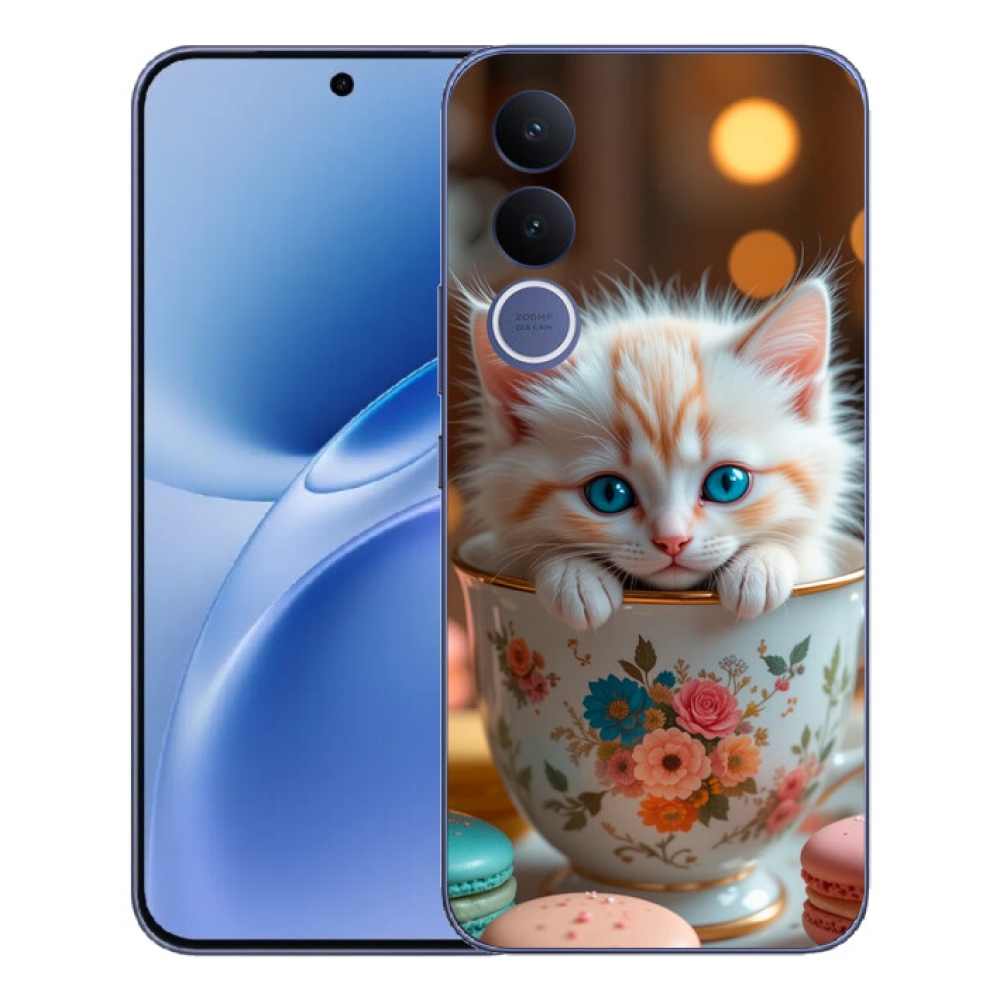 Gélový kryt mmCase na Vivo V70 FE - roztomilé mačiatko 6