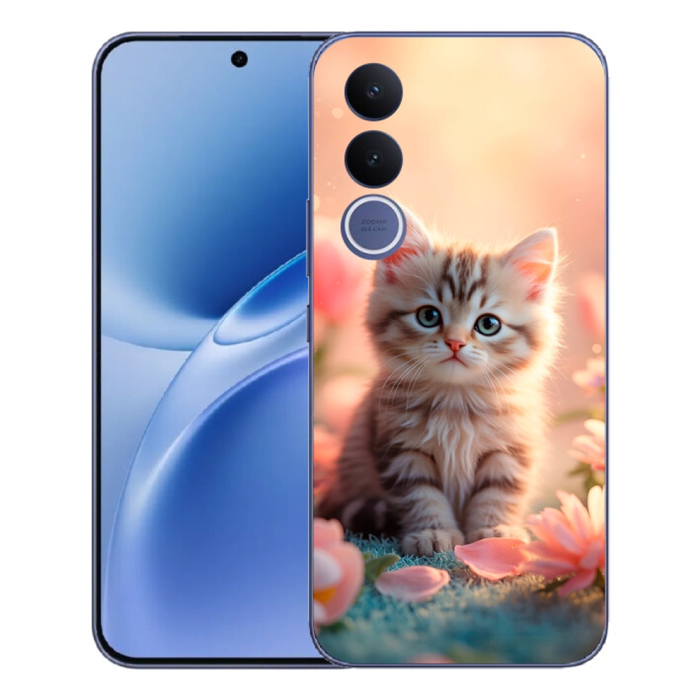Gélový kryt mmCase na Vivo V70 FE - roztomilé mačiatko 8