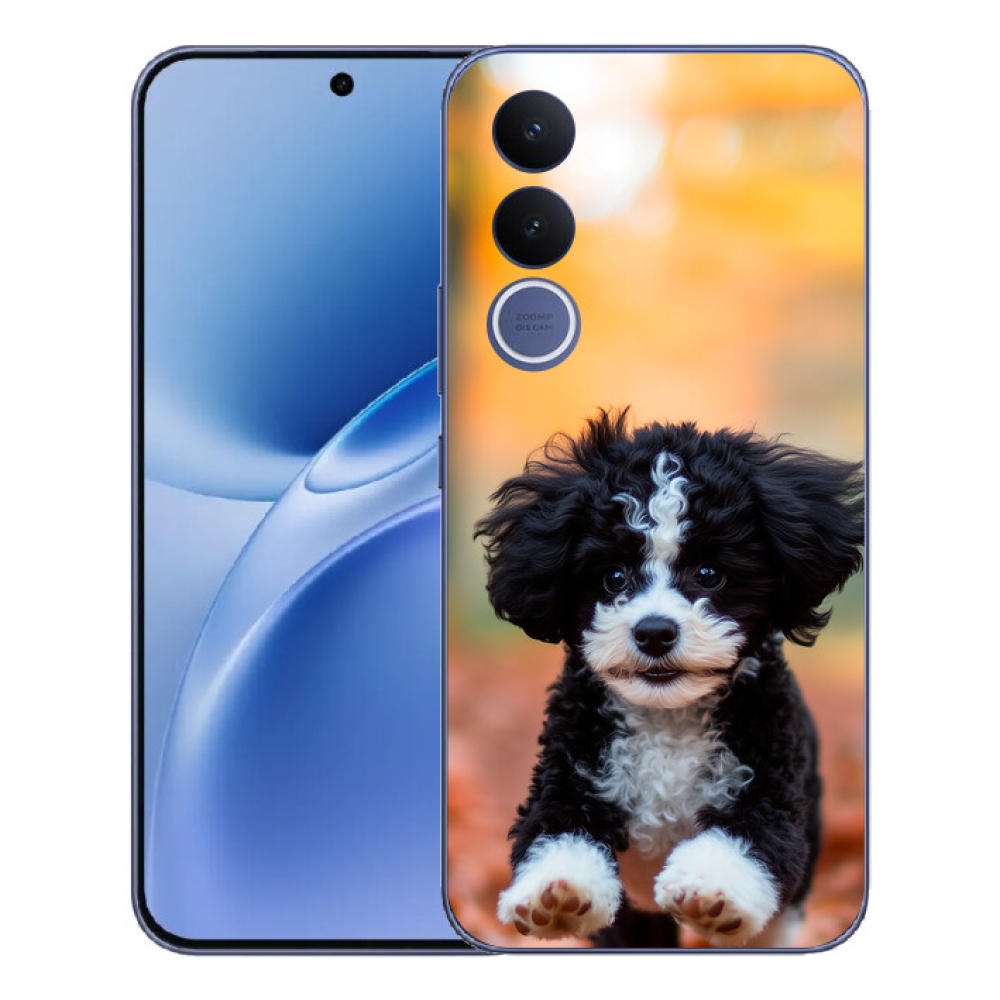 Gélový kryt mmCase na Vivo V70 FE - roztomilé šteňa 2