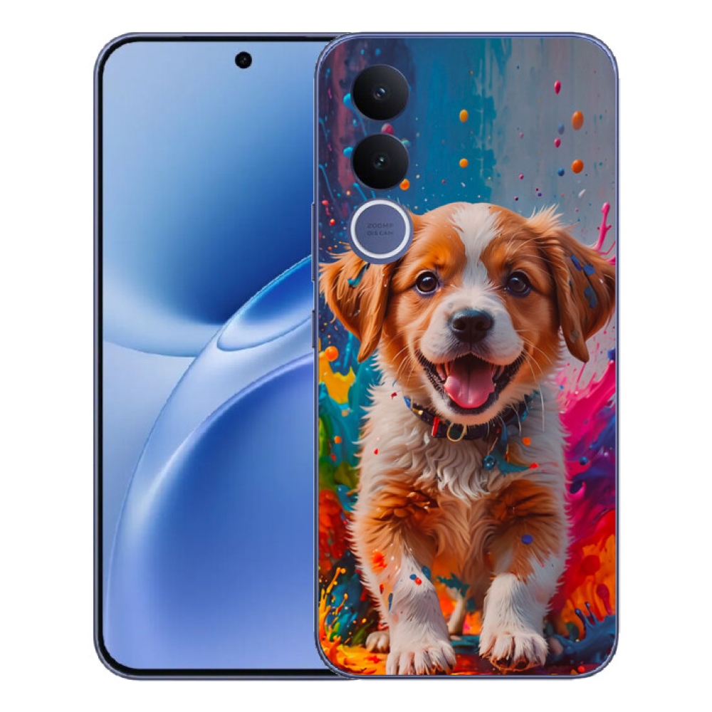 Gélový kryt mmCase na Vivo V70 FE - roztomilé šteňa 3