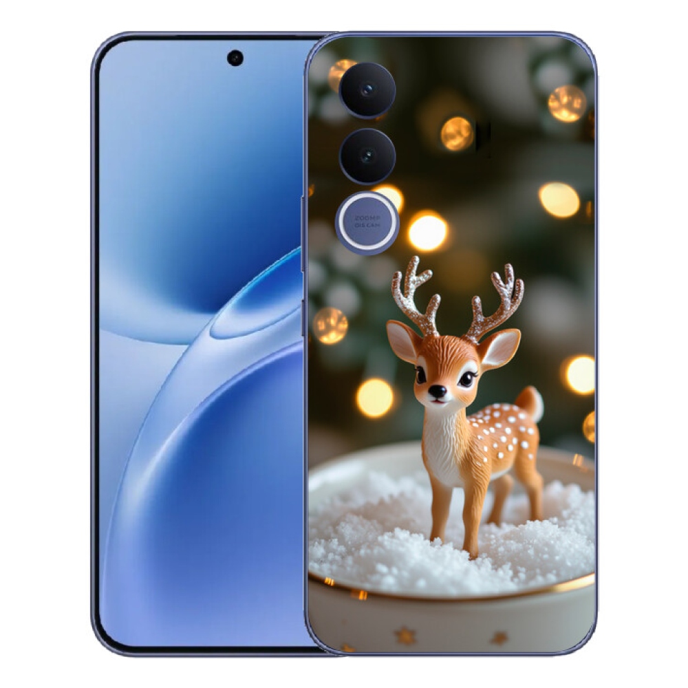 Gélový kryt mmCase na Vivo V70 FE - roztomilý vianočný jeleň