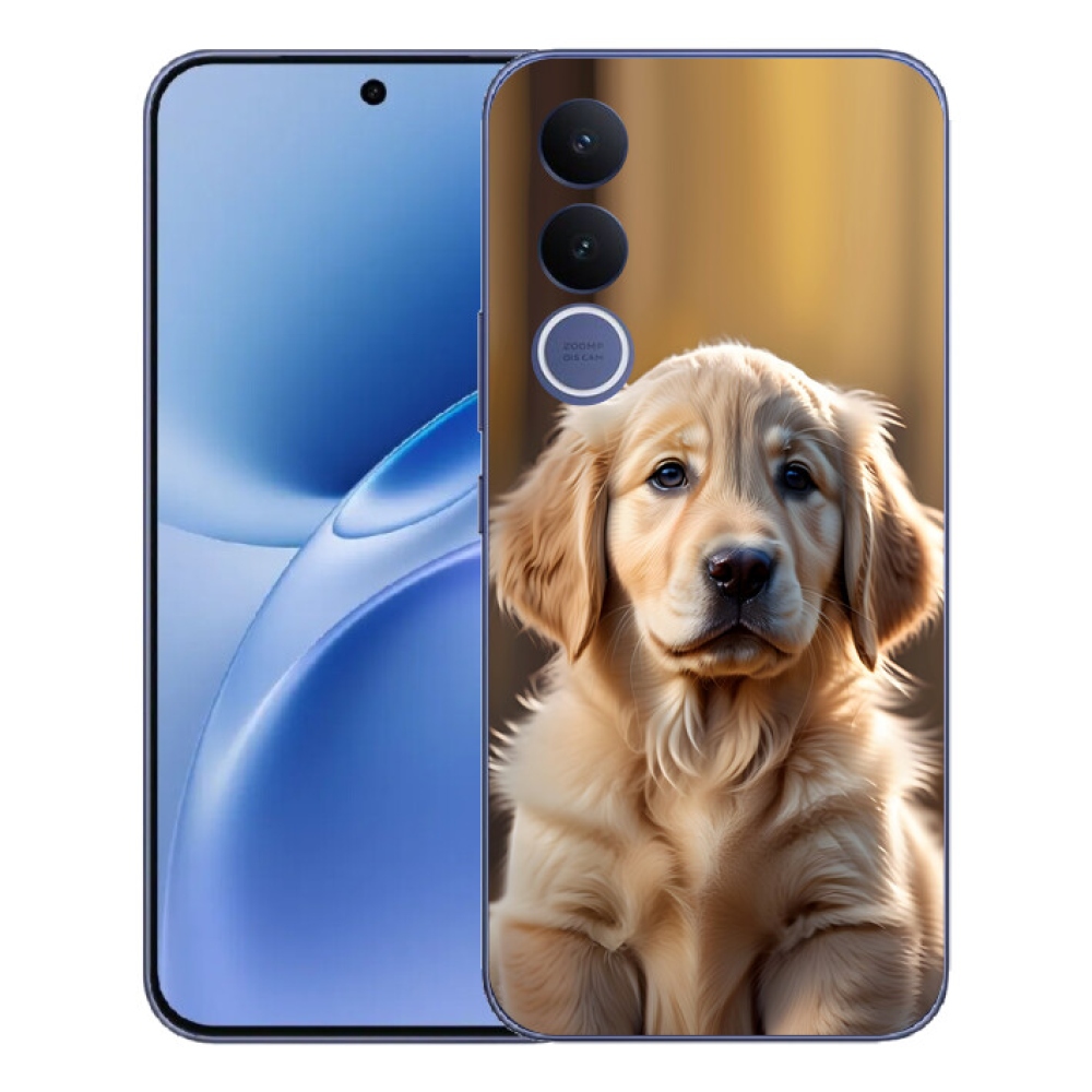 Gélový kryt mmCase na Vivo V70 FE - roztomilý zlatý retriever