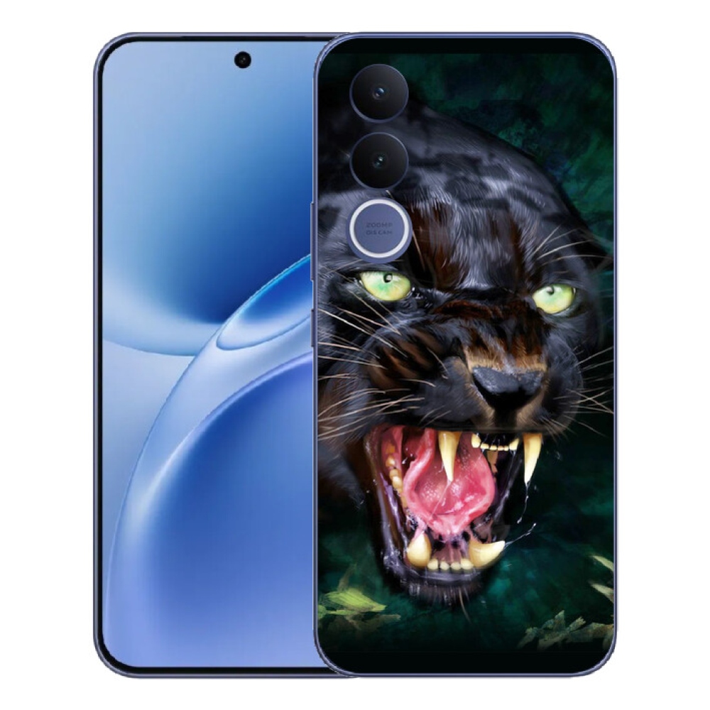 Gélový kryt mmCase na Vivo V70 FE - rozzúrený čierny panter