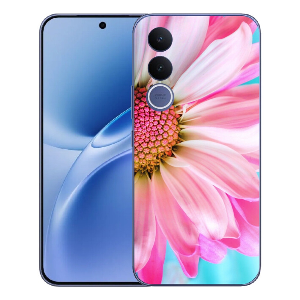 Gélový kryt mmCase na Vivo V70 FE - ružový kvet