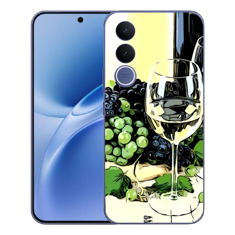Gélový kryt mmCase na Vivo V70 FE - pohár vína