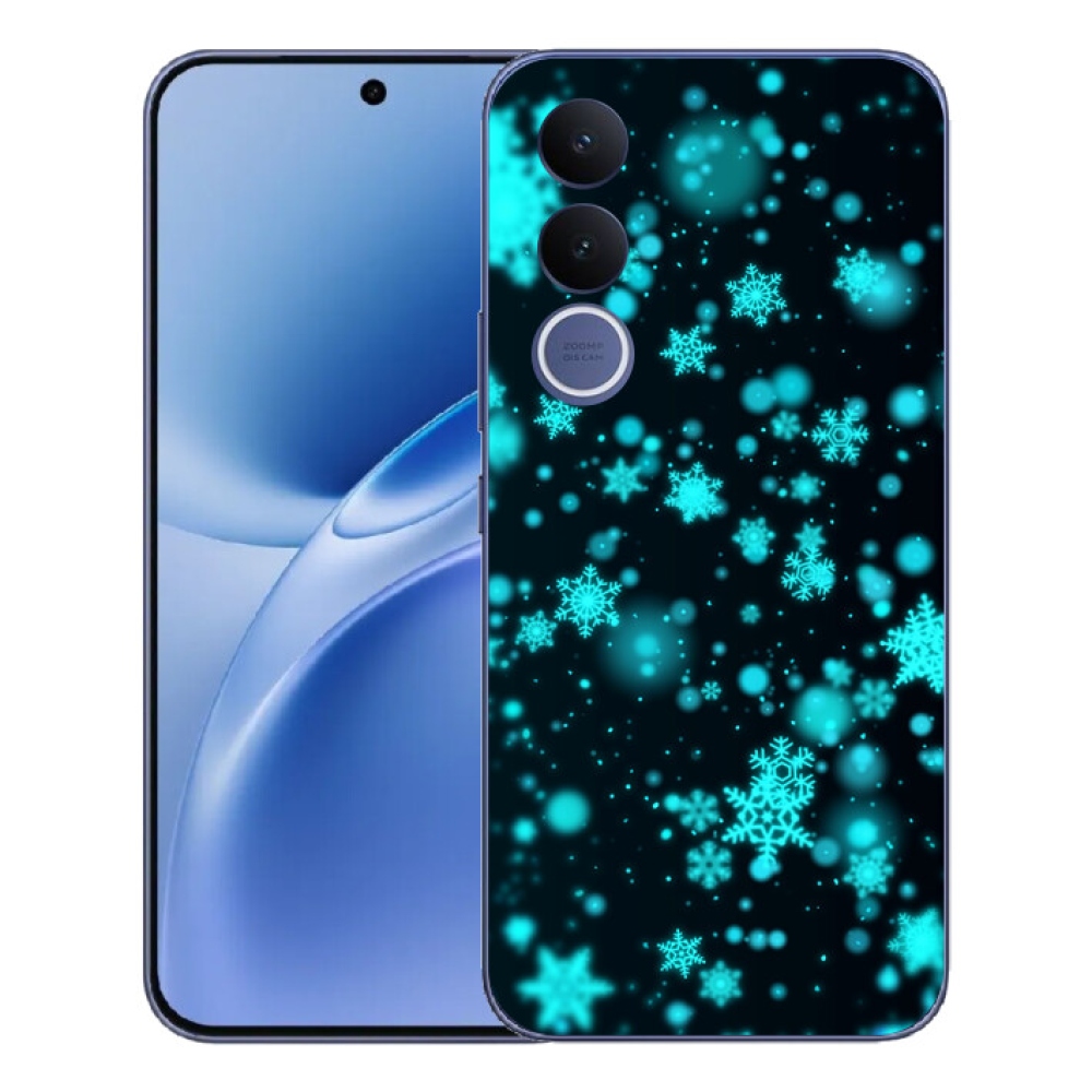 Gélový kryt mmCase na Vivo V70 FE - snehové vločky 1