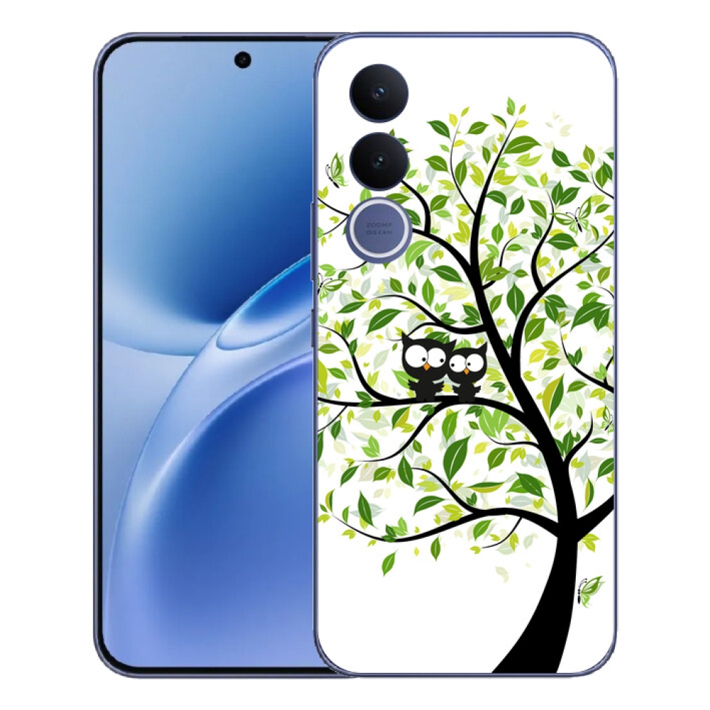 Gélový kryt mmCase na Vivo V70 FE - malej sovy na strome