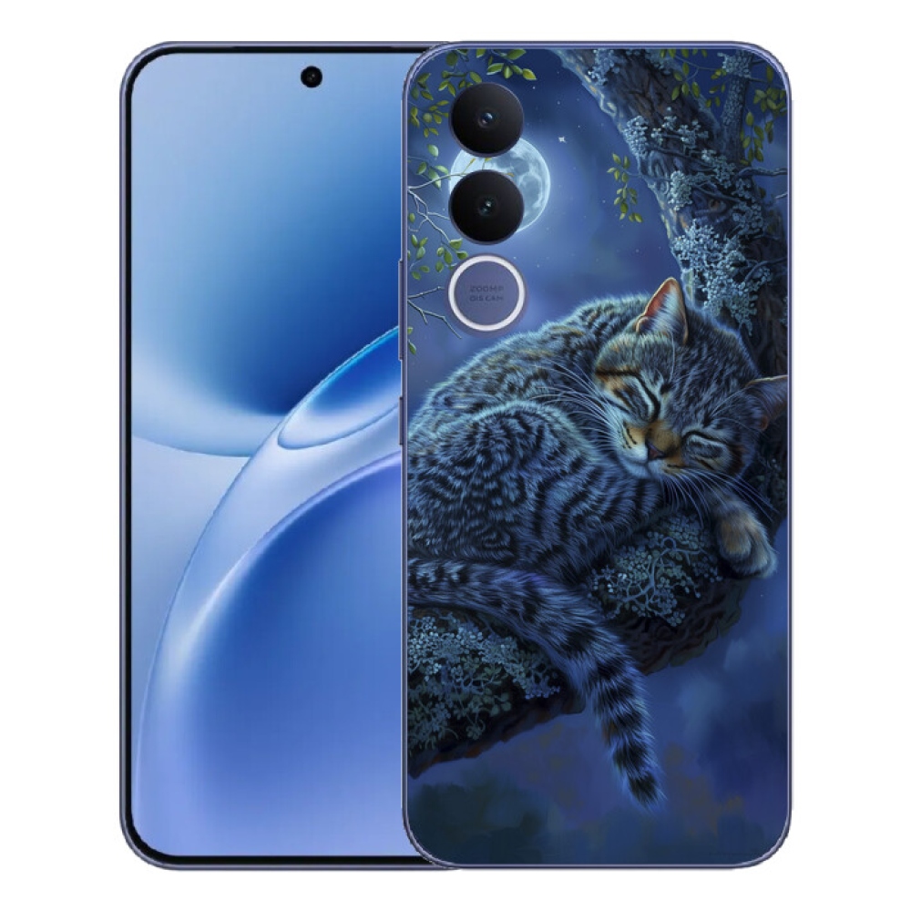 Gélový kryt mmCase na Vivo V70 FE - spiaca mačka