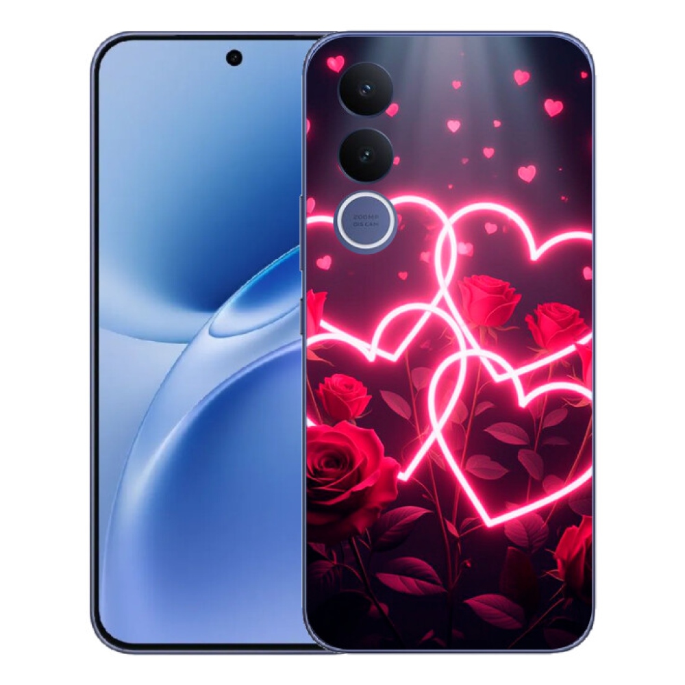 Gélový kryt mmCase na Vivo V70 FE - srdce lásky