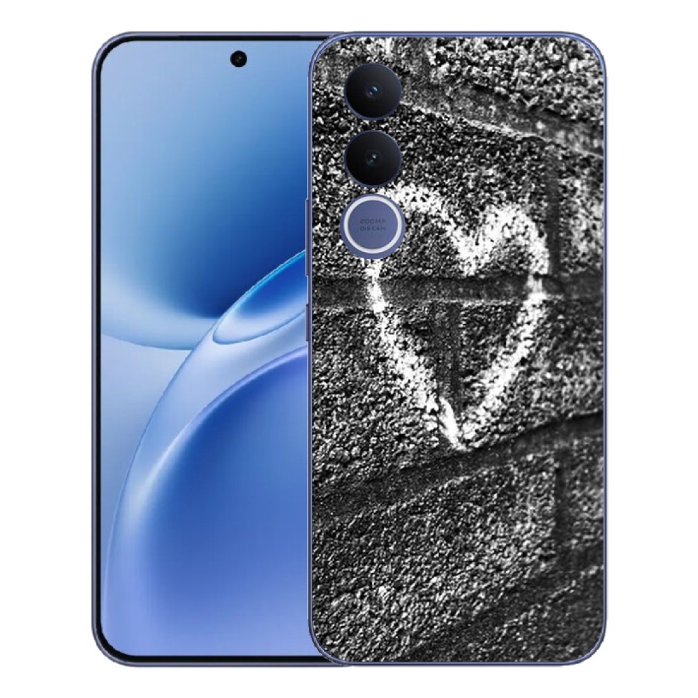 Gélový kryt mmCase na Vivo V70 FE - srdce na stene