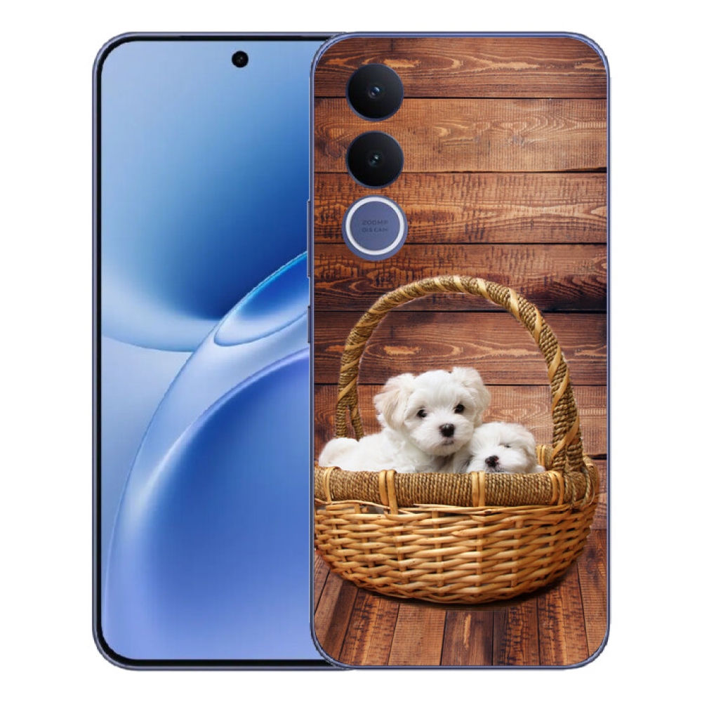 Gélový kryt mmCase na Vivo V70 FE - šteniatka
