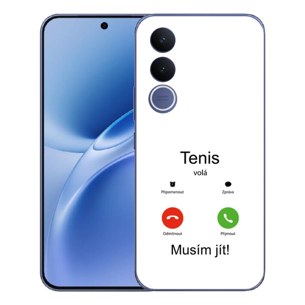 Gélový kryt mmCase na Vivo V70 FE - tenis volá biele pozadie