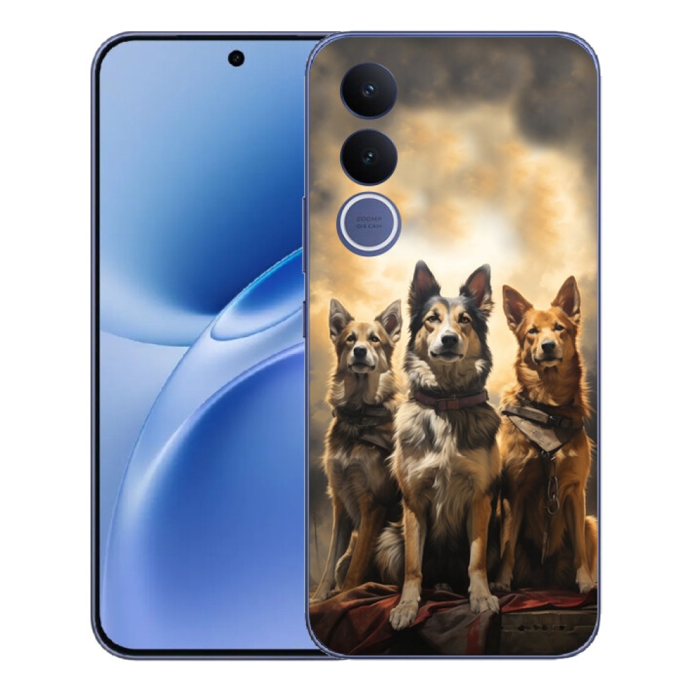Gélový kryt mmCase na Vivo V70 FE - tri psy