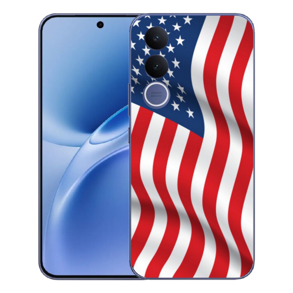 Gélový kryt mmCase na Vivo V70 FE - USA vlajka