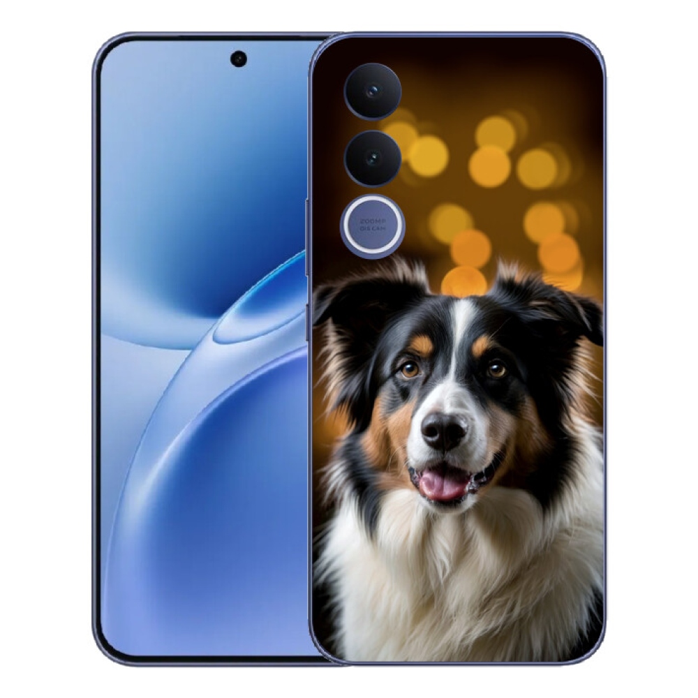 Gélový kryt mmCase na Vivo V70 FE - usmievavý austrálsky ovčiak