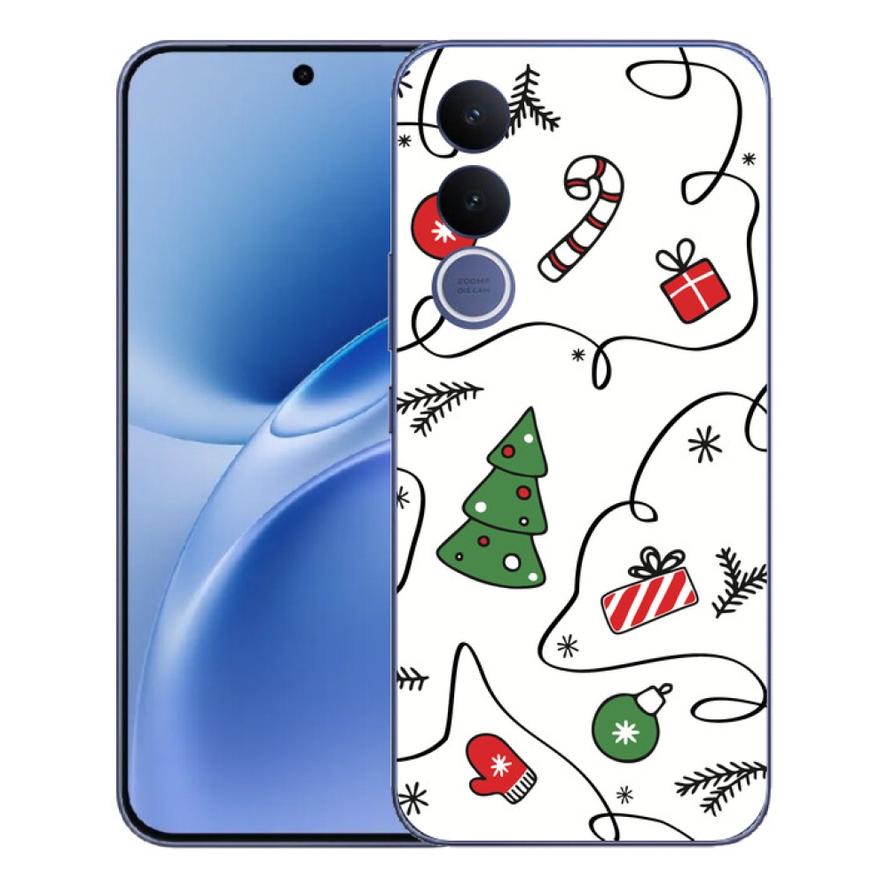 Gélový kryt mmCase na Vivo V70 FE - vianočné motívy