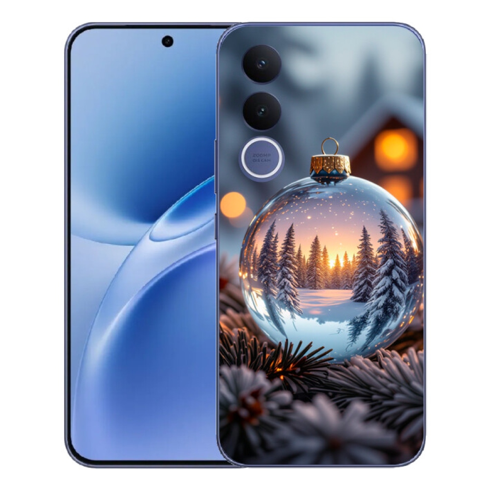 Gélový kryt mmCase na Vivo V70 FE - vianočná ozdoba