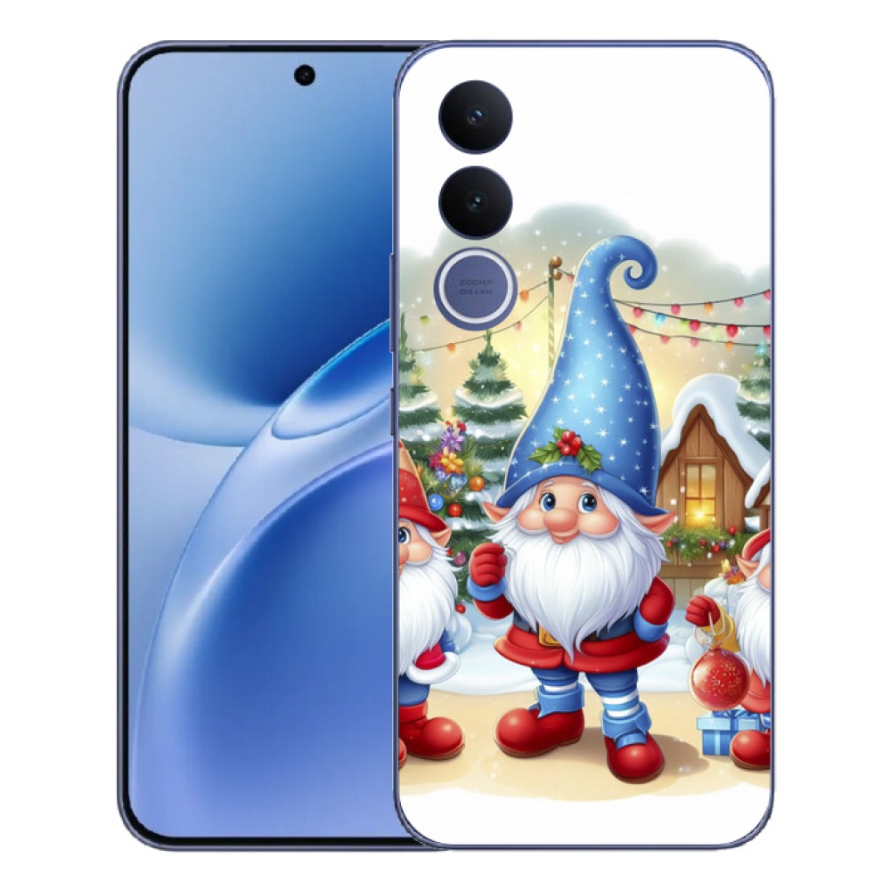 Gélový kryt mmCase na Vivo V70 FE - vianočné škriatkovia