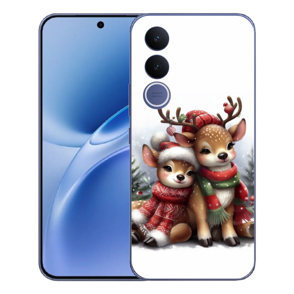 Gélový kryt mmCase na Vivo V70 FE - vianočné soby