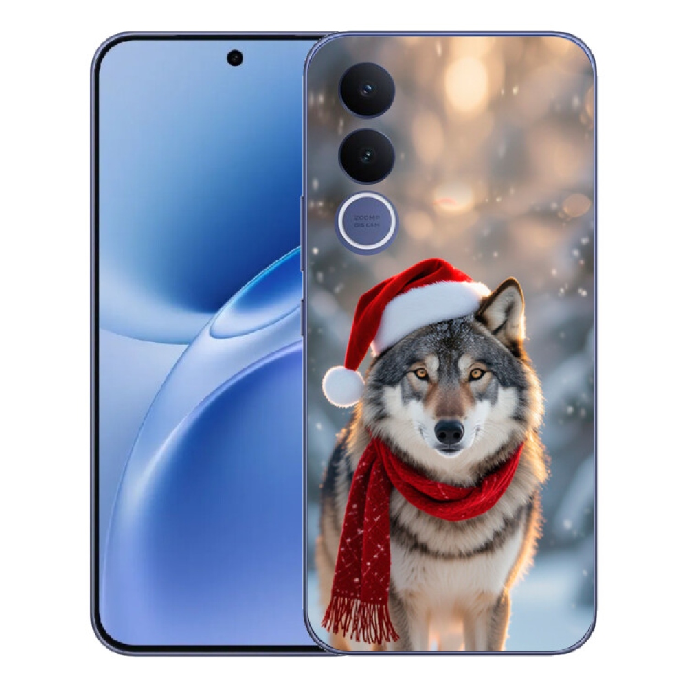 Gélový kryt mmCase na Vivo V70 FE - vianočný vlk