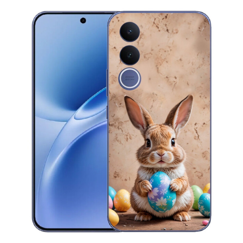 Gélový kryt mmCase na Vivo V70 FE - veľkonočný zajačik