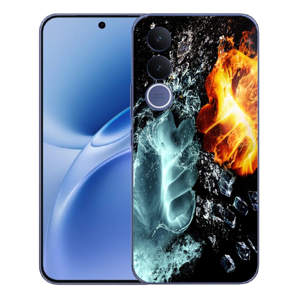 Gélový kryt mmCase na Vivo V70 FE - voda a oheň