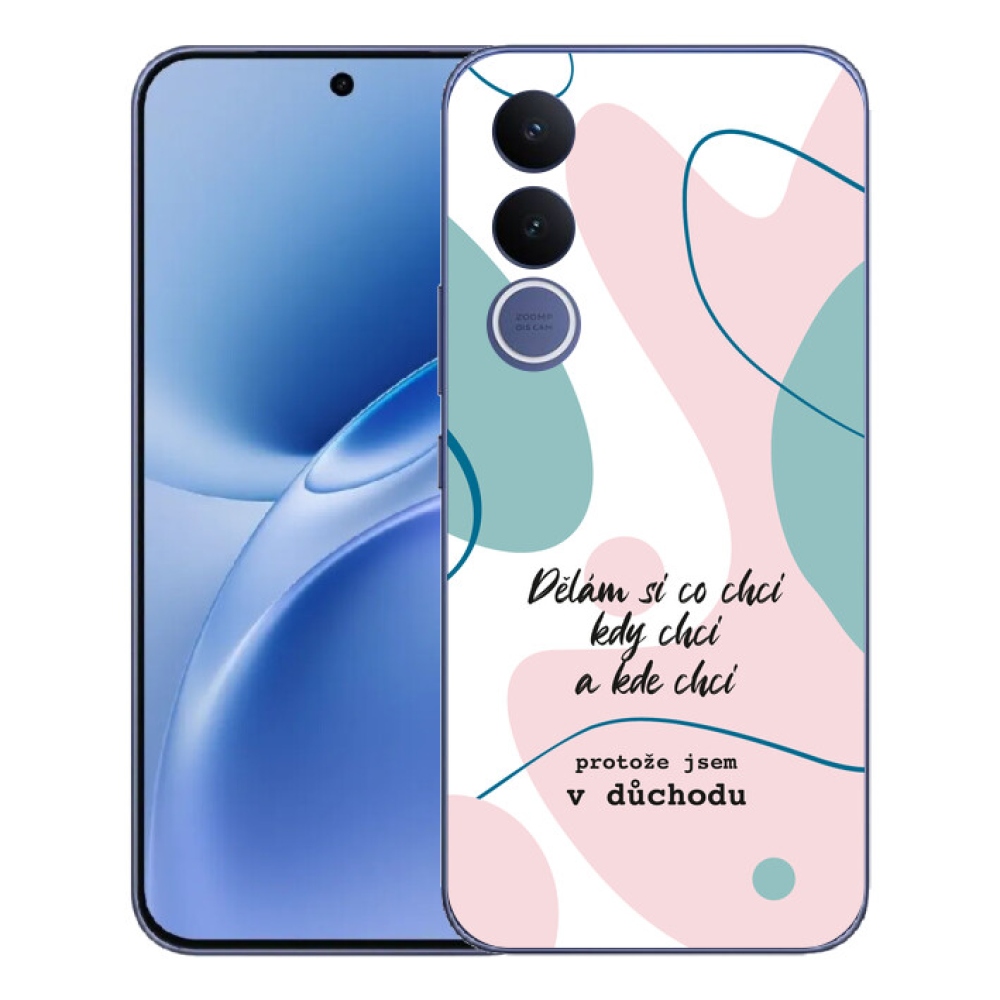 Gélový kryt mmCase na Vivo V70 FE - vtipný text 10 biele pozadie