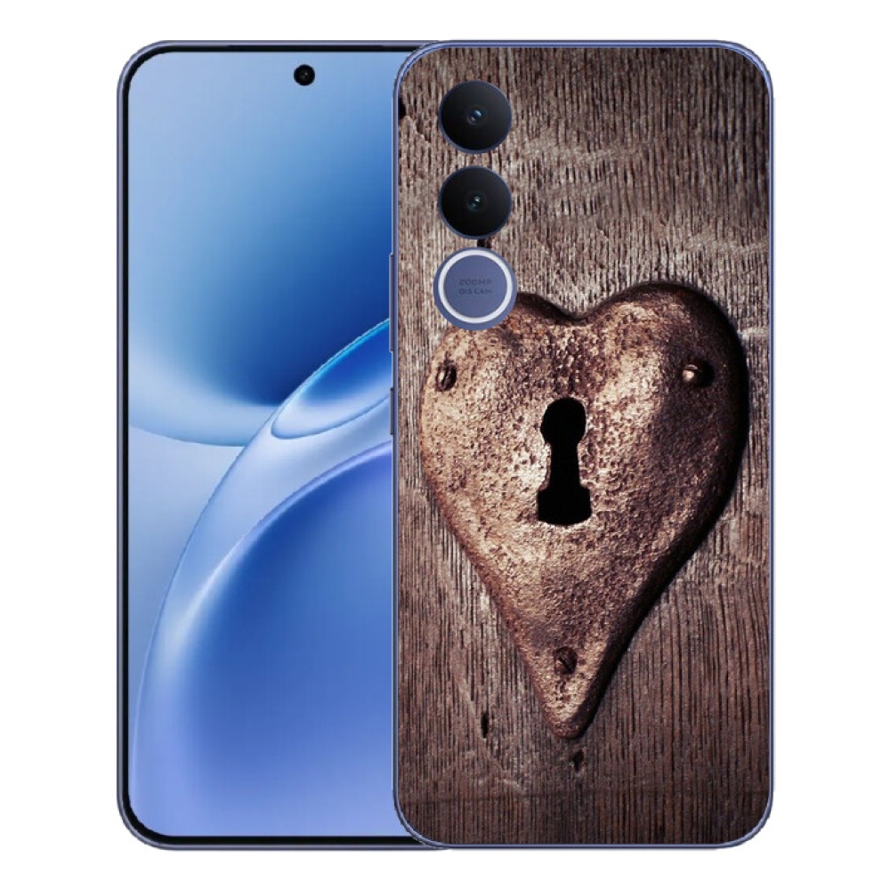 Gélový kryt mmCase na Vivo V70 FE - zámok v tvare srdca