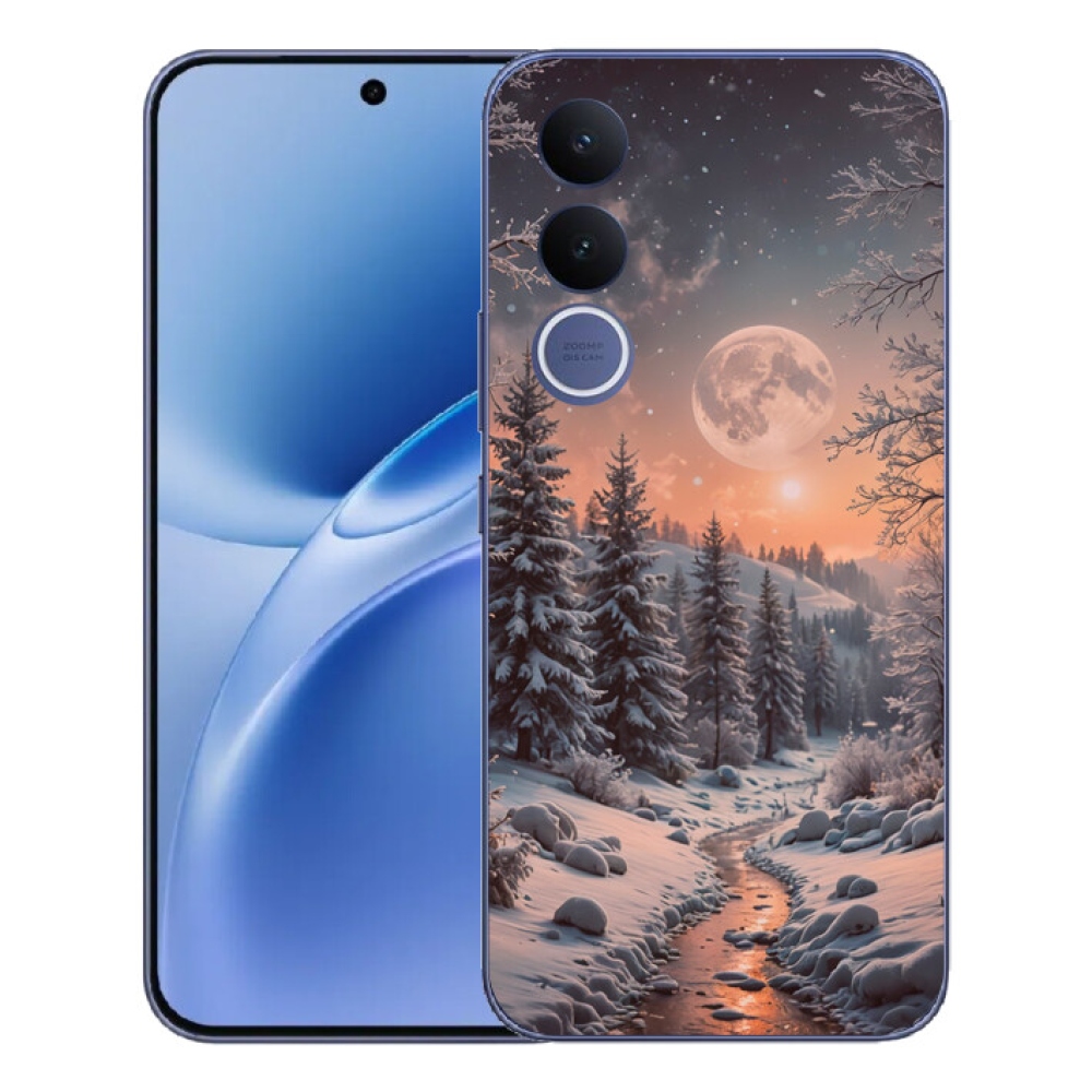 Gélový kryt mmCase na Vivo V70 FE - zimná krajina 2