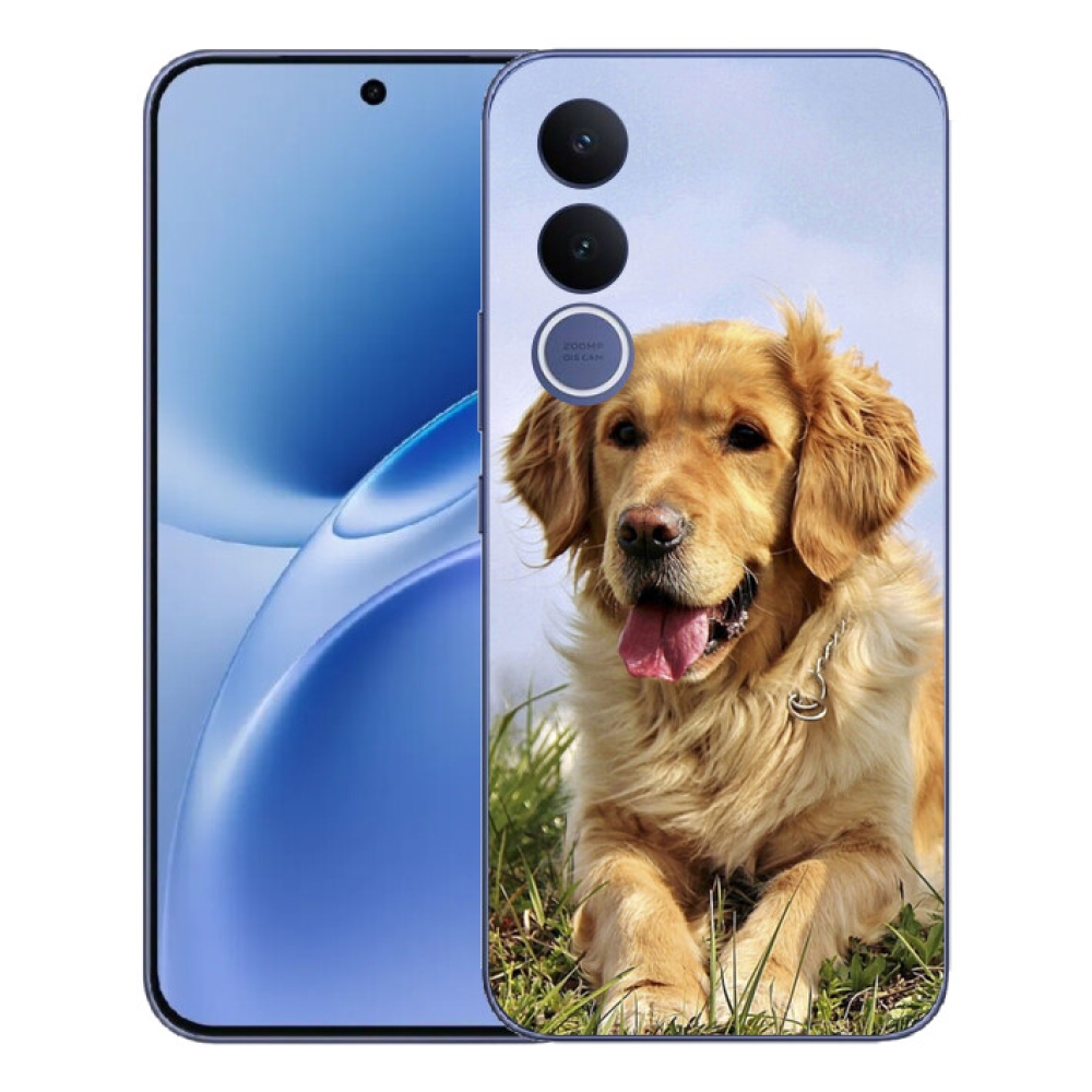 Gélový kryt mmCase na Vivo V70 FE - zlatý retriever