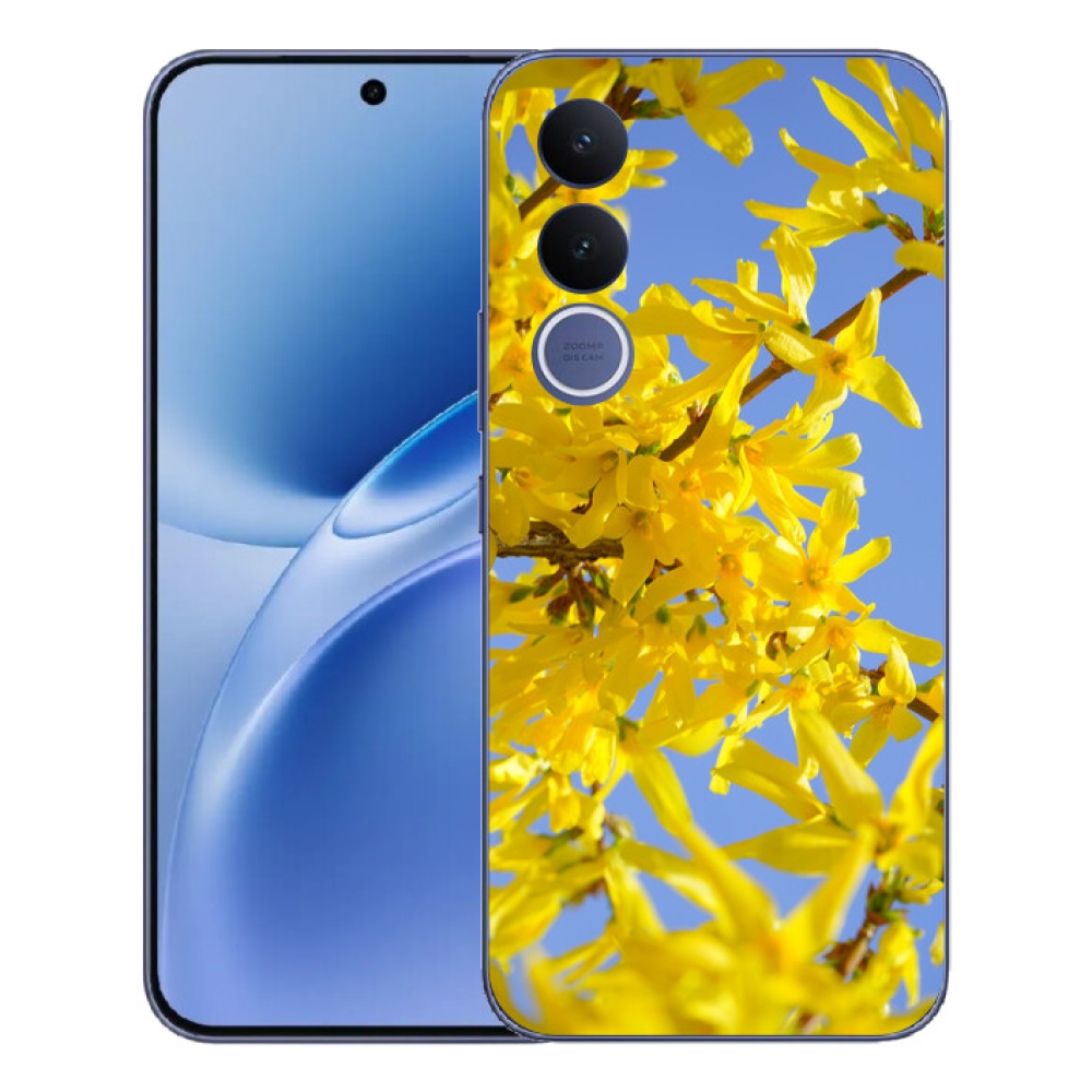 Gélový kryt mmCase na Vivo V70 FE - žlté kvety