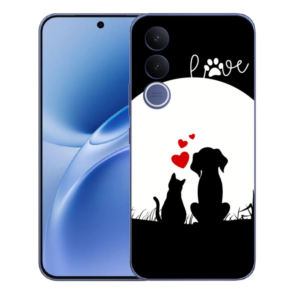 Gélový kryt mmCase na Vivo V70 FE - zvieracia láska