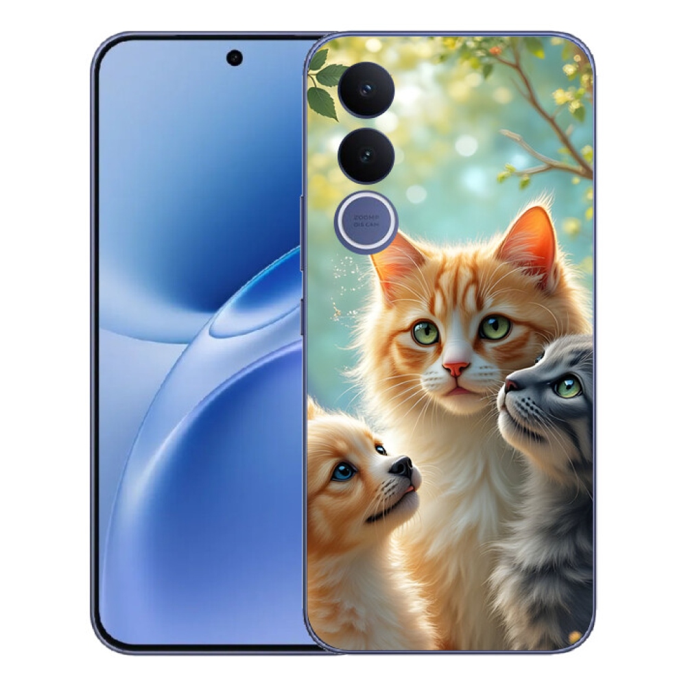 Gélový kryt mmCase na Vivo V70 FE - zvieracie priateľstvo 2