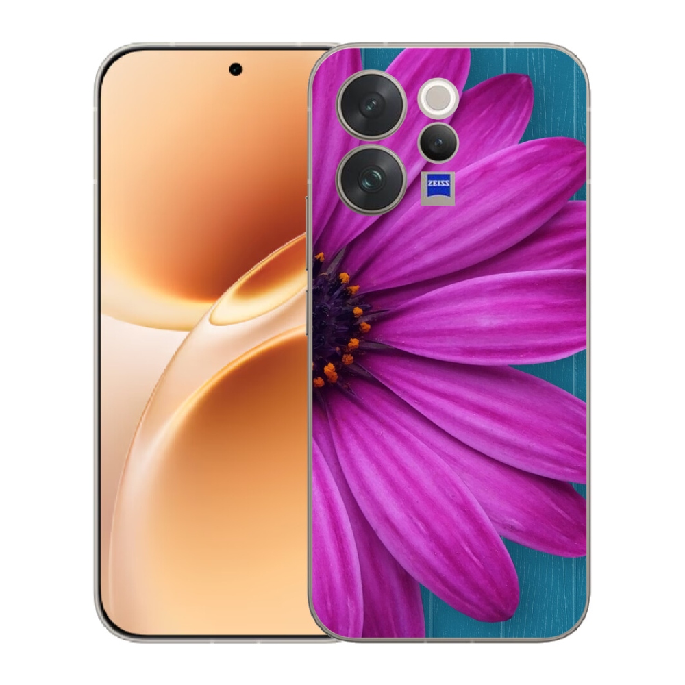 Gélový kryt mmCase na Vivo V70 - fialová margaréta