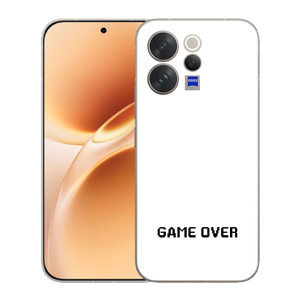 Gélový kryt mmCase na Vivo V70 - game over biele pozadie